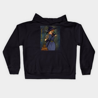 Witch on the phone Kids Hoodie